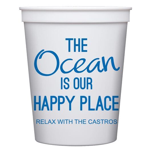 The Ocean is Our Happy Place Stadium Cups